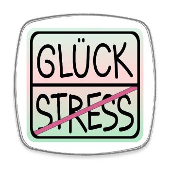 IDENTITY STRESS HAPPINESS - Square fridge magnet - white - Front