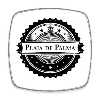 Plaja de Palma - schwarze Version - Viereckiger Kühlschrankmagnet - Weiß - Vorne