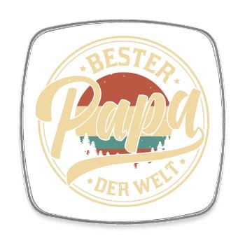 Meilleur papa du monde : cadeau de la fête des pères - Magnet carré - blanc - Devant