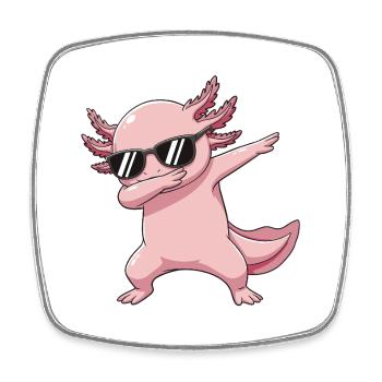 Cool Dabbing Axolotl Sonnenbrille Cartoon-Kunst - Viereckiger Kühlschrankmagnet - Weiß - Vorne