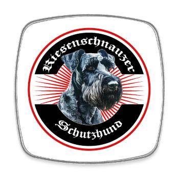 Riesenschnauzer Design - Viereckiger Kühlschrankmagnet - Weiß - Vorne