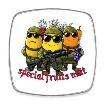 Special Fruit Unit - Square fridge magnet - white - Front