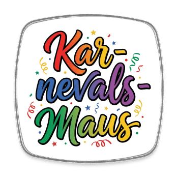 Karnevalsmaus Karneval Köln Kölner Karnevals Maus - Viereckiger Kühlschrankmagnet - Weiß - Vorne