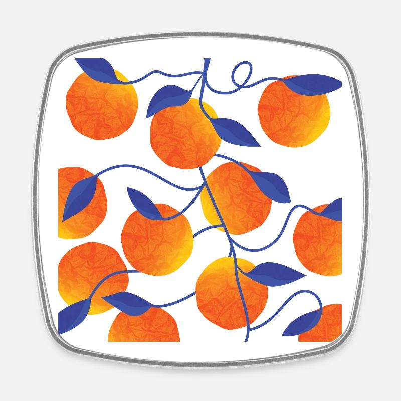 Oranges - Magnet carré - blanc
