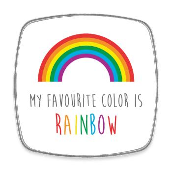 Mon Arc-en-Ciel Préféré - Magnet carré - blanc - Devant