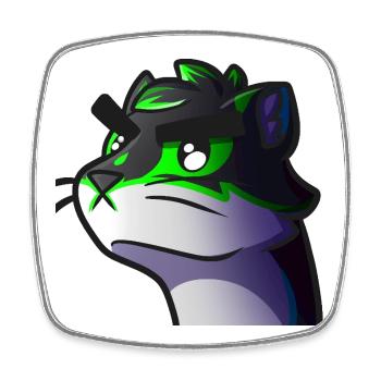 Wolf-Neon-Grafik - Viereckiger Kühlschrankmagnet - Weiß - Vorne
