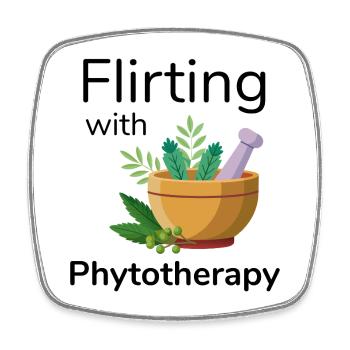 Herbalist Flirting With Phytotherapy Professional  - Square fridge magnet - white - Front