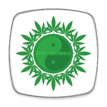 Keep Growing - Viereckiger Kühlschrankmagnet - Weiß - Vorne