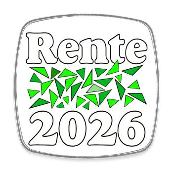 Pension 2026 Splitter - Square fridge magnet - white - Front