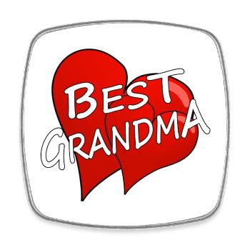best Grandma - Square fridge magnet - white - Front