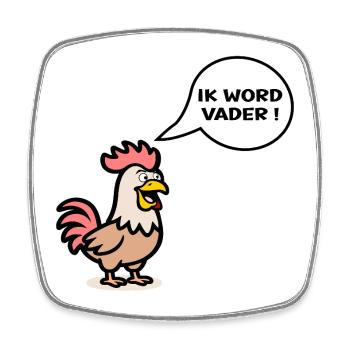 I'm going to be a father - Square fridge magnet - white - Front
