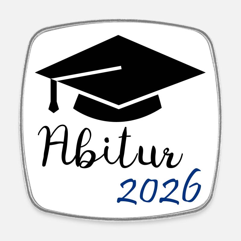Abitur 2026 - Viereckiger Kühlschrankmagnet - Weiß