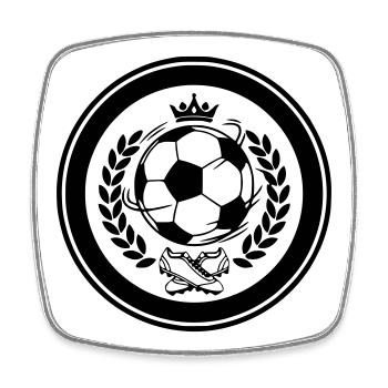 Logo pour club de foot - Magnet carré - blanc - Devant