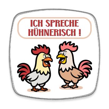 Chickens Language Poultry - Square fridge magnet - white - Front