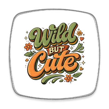 Wild but Cute Flower  - Viereckiger Kühlschrankmagnet - Weiß - Vorne