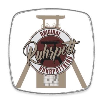 Original Ruhrpottkind - Square fridge magnet - white - Front