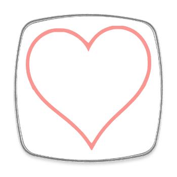 Valentinstag Pink Heart, Valentinstag - Viereckiger Kühlschrankmagnet - Weiß - Vorne