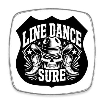 Western de la danse en ligne - Magnet carré - blanc - Devant