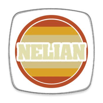 First name Nelian - Square fridge magnet - white - Front