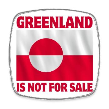 Greenland, Groenland, arctique, Nuuk - Magnet carré - blanc - Devant