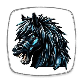 Pferd - Viereckiger Kühlschrankmagnet - Weiß - Vorne