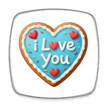 Valentine's Day Heart Gift Valentine's Day - Square fridge magnet - white - Front