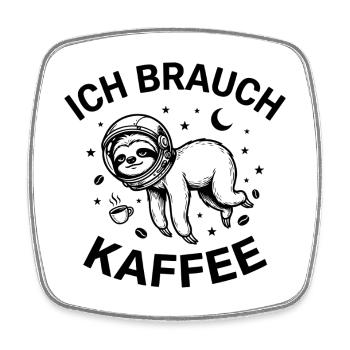 I need coffee - Square fridge magnet - white - Front