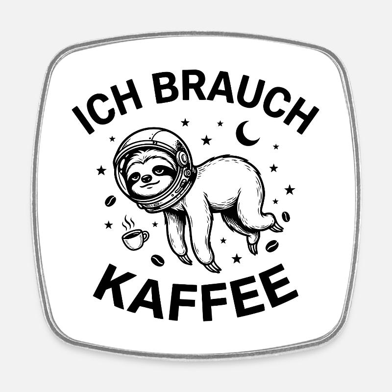 I need coffee - Square fridge magnet - white