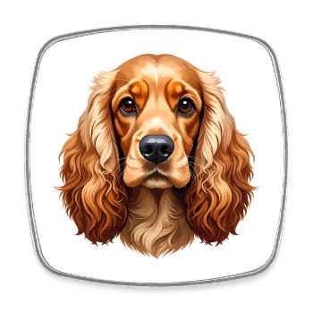 Cocker Spaniel - Magnet carré - blanc - Devant