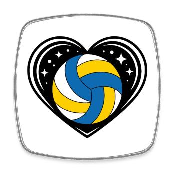 Volleyball Galaxy - Square fridge magnet - white - Front