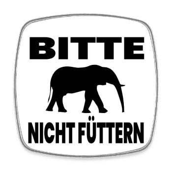 Elephant - Square fridge magnet - white - Front