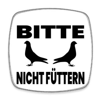 Tauben - Viereckiger Kühlschrankmagnet - Weiß - Vorne