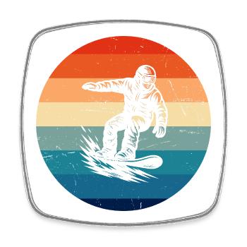 Ein Must Have für echte Snowboard - Viereckiger Kühlschrankmagnet - Weiß - Vorne