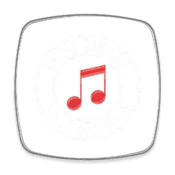 J’aime la musique, je déteste le fascisme - Produits dérivés antifascistes - Magnet carré - blanc - Devant