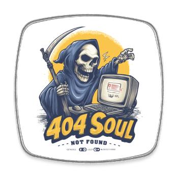 Error 404 - Square fridge magnet - white - Front