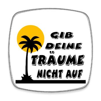 Träume - Viereckiger Kühlschrankmagnet - Weiß - Vorne