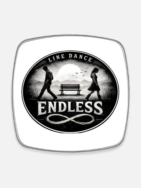 Endless Love - Square fridge magnet - white
