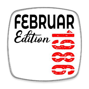 41st birthday - February 1986 - Square fridge magnet - white - Front