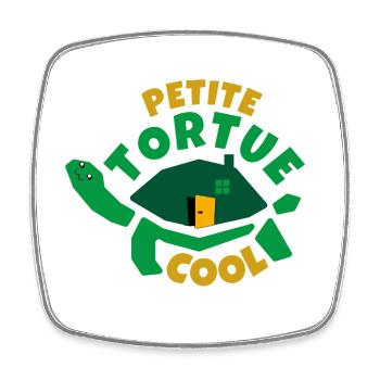 Cool Little Turtle - Square fridge magnet - white - Front