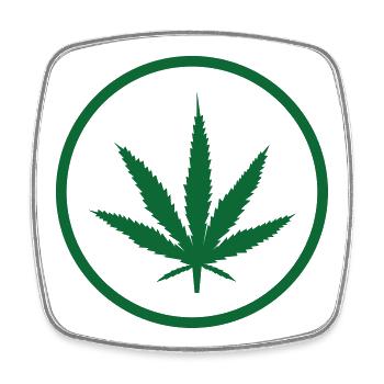 Cannabis - Weed - Legalize - Magnet carré - blanc - Devant