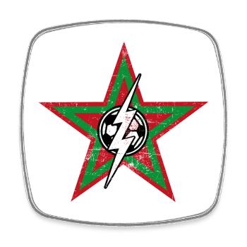 Étoile du football marocain - Magnet carré - blanc - Devant