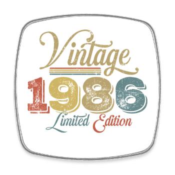 Vintage 1986 - Viereckiger Kühlschrankmagnet - Weiß - Vorne