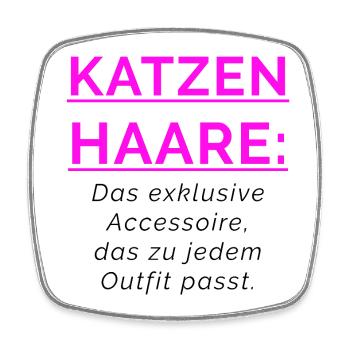 KATZENHAARE - Accessoire das zu jedem Outfit passt - Viereckiger Kühlschrankmagnet - Weiß - Vorne