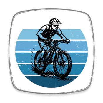 Direkte Mountainbike Aussage - Viereckiger Kühlschrankmagnet - Weiß - Vorne