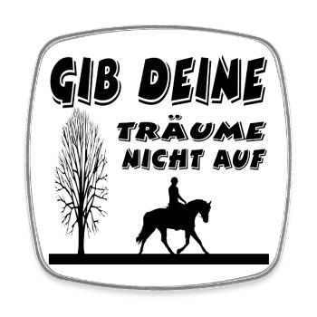 horses - Square fridge magnet - white - Front