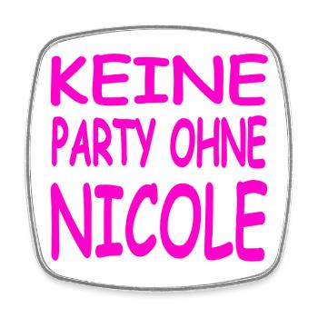 Nicole - Viereckiger Kühlschrankmagnet - Weiß - Vorne