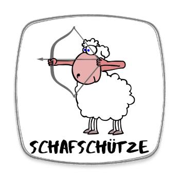Schafschütze Schütze Sternzeichen Schaf - Viereckiger Kühlschrankmagnet - Weiß - Vorne