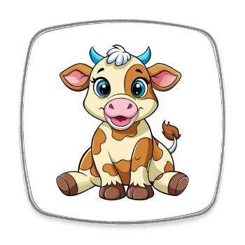 Baby cow - Square fridge magnet - white - Front