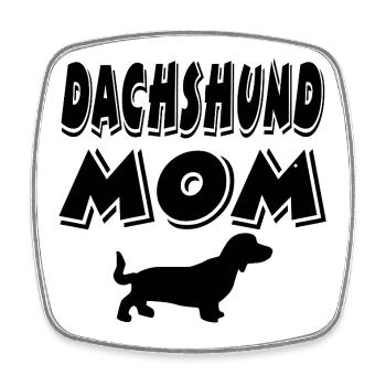 Dackel - Viereckiger Kühlschrankmagnet - Weiß - Vorne