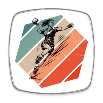 J’adore le handball avec un motif cool pour le handball pour - Magnet carré - blanc - Devant